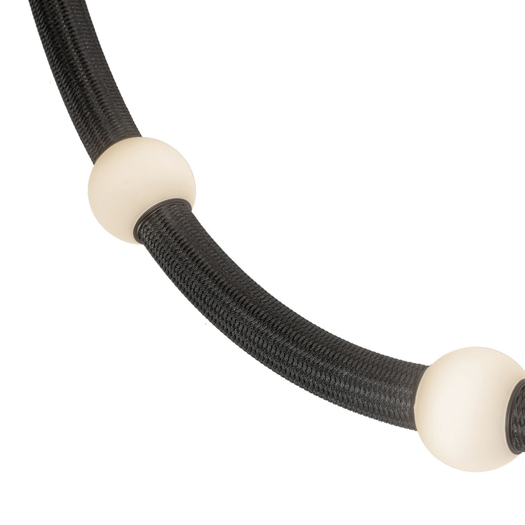 Kuzco Canada - PD39307-BK/OP-UNV - LED Pendant - Corda - Black/Opal Glass