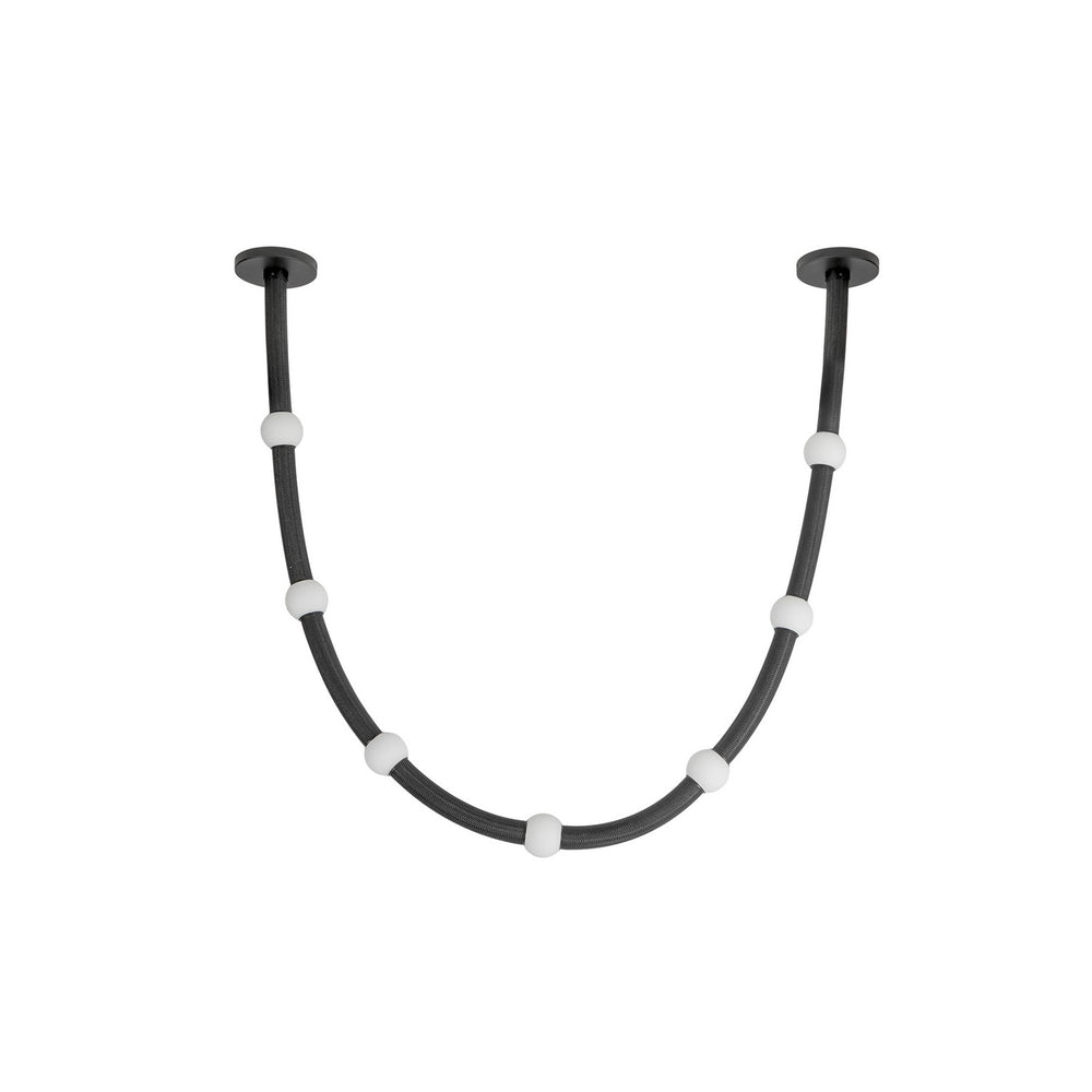 Kuzco Canada - PD39307-BK/OP-UNV-RT - LED Pendant - Corda - Black/Opal Glass