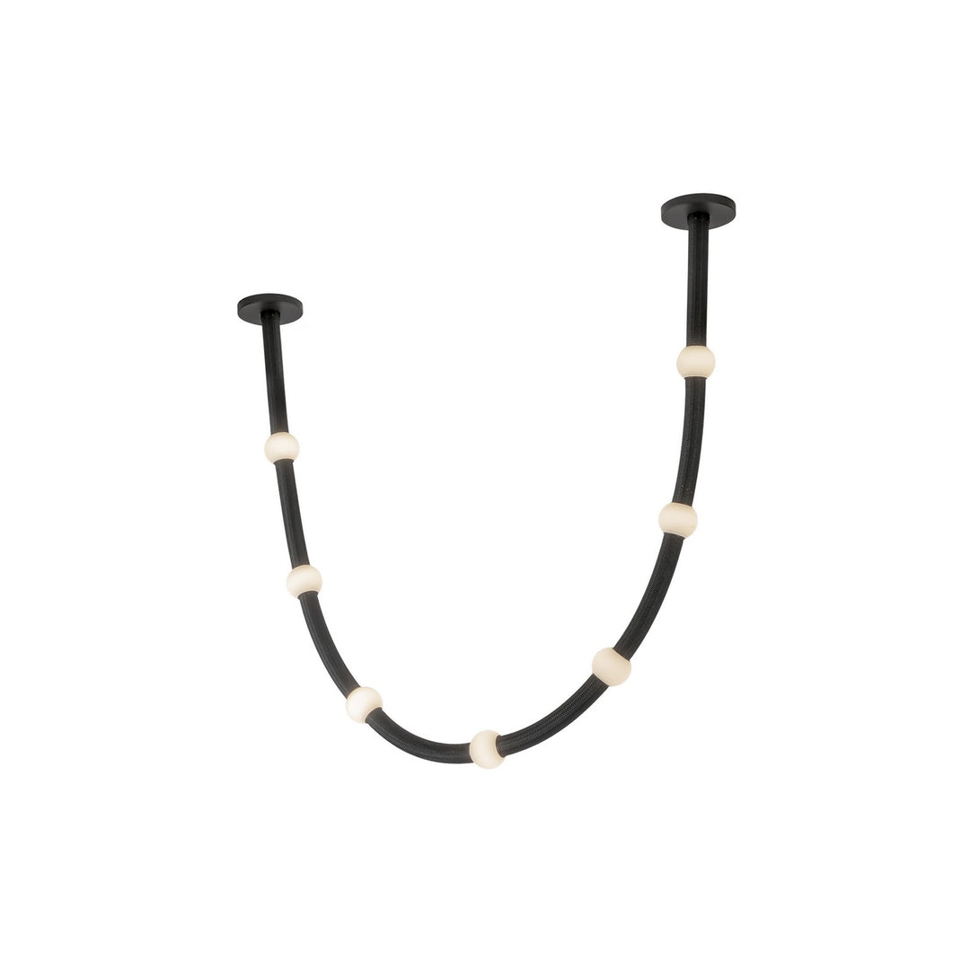 Kuzco Canada - PD39307-BK/OP-UNV-RT - LED Pendant - Corda - Black/Opal Glass