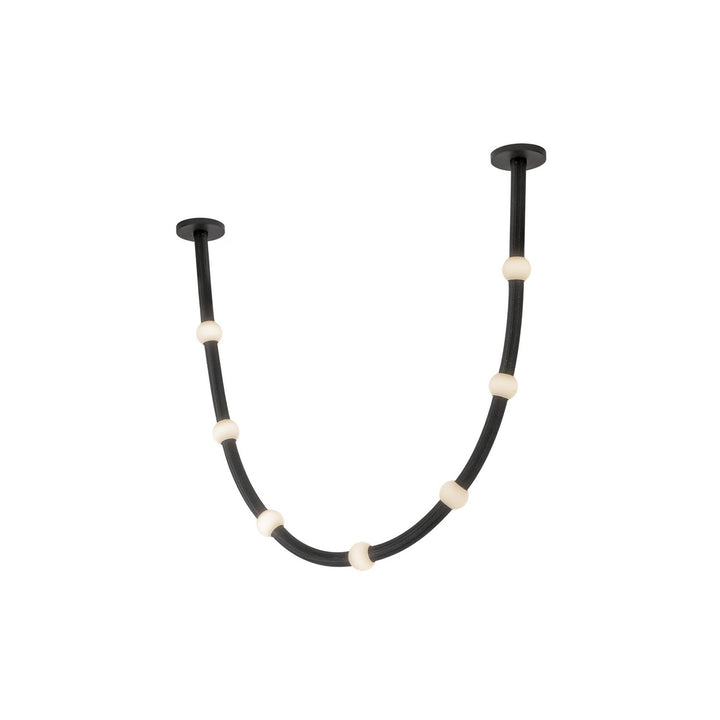 Kuzco Canada - PD39307-BK/OP-UNV-RT - LED Pendant - Corda - Black/Opal Glass
