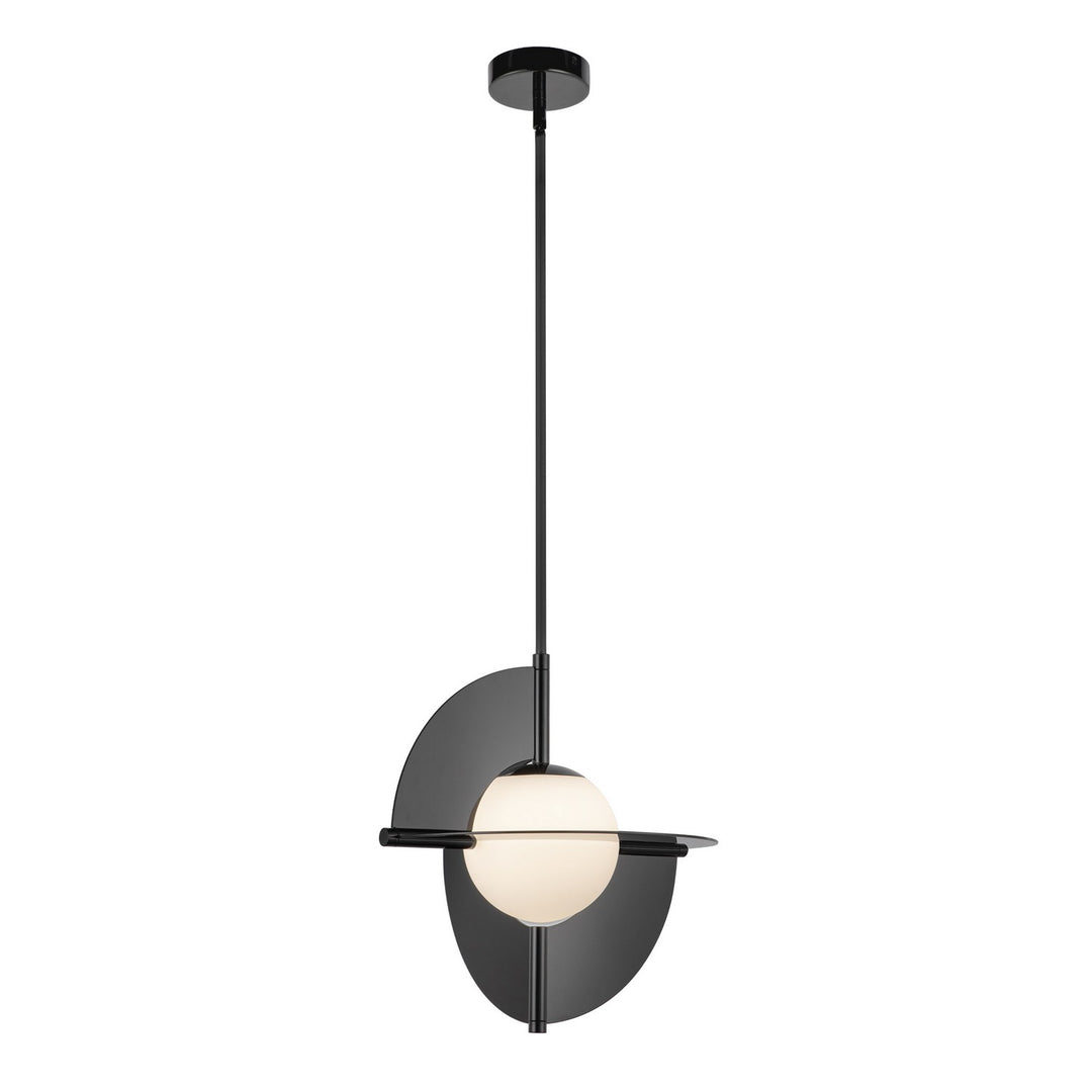 Kuzco Canada - PD65116-GBK/OP-UNV - LED Pendant - Scorpio - Glossy Black/Opal Glass