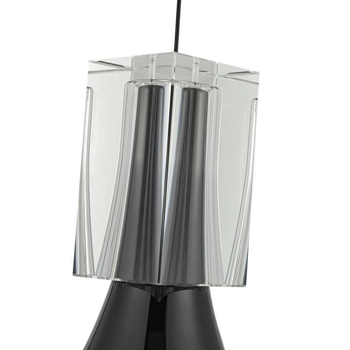 Kuzco Canada - PD94108-GBK/CC-UNV - LED Pendant - Floe - Glossy Black/Clear Crystal