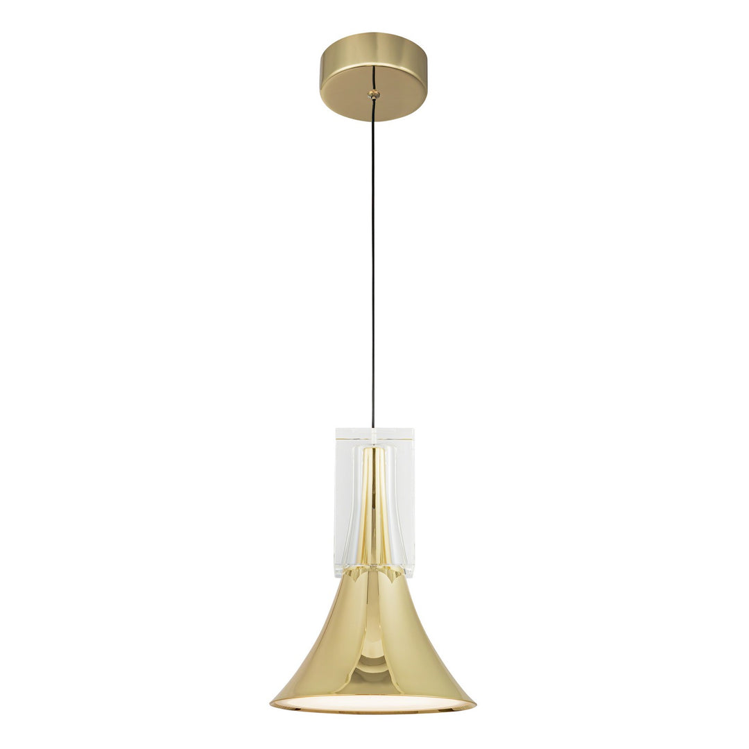 Kuzco Canada - PD94108-MRB/CC-UNV - LED Pendant - Floe - Metallic Brass/Clear Crystal