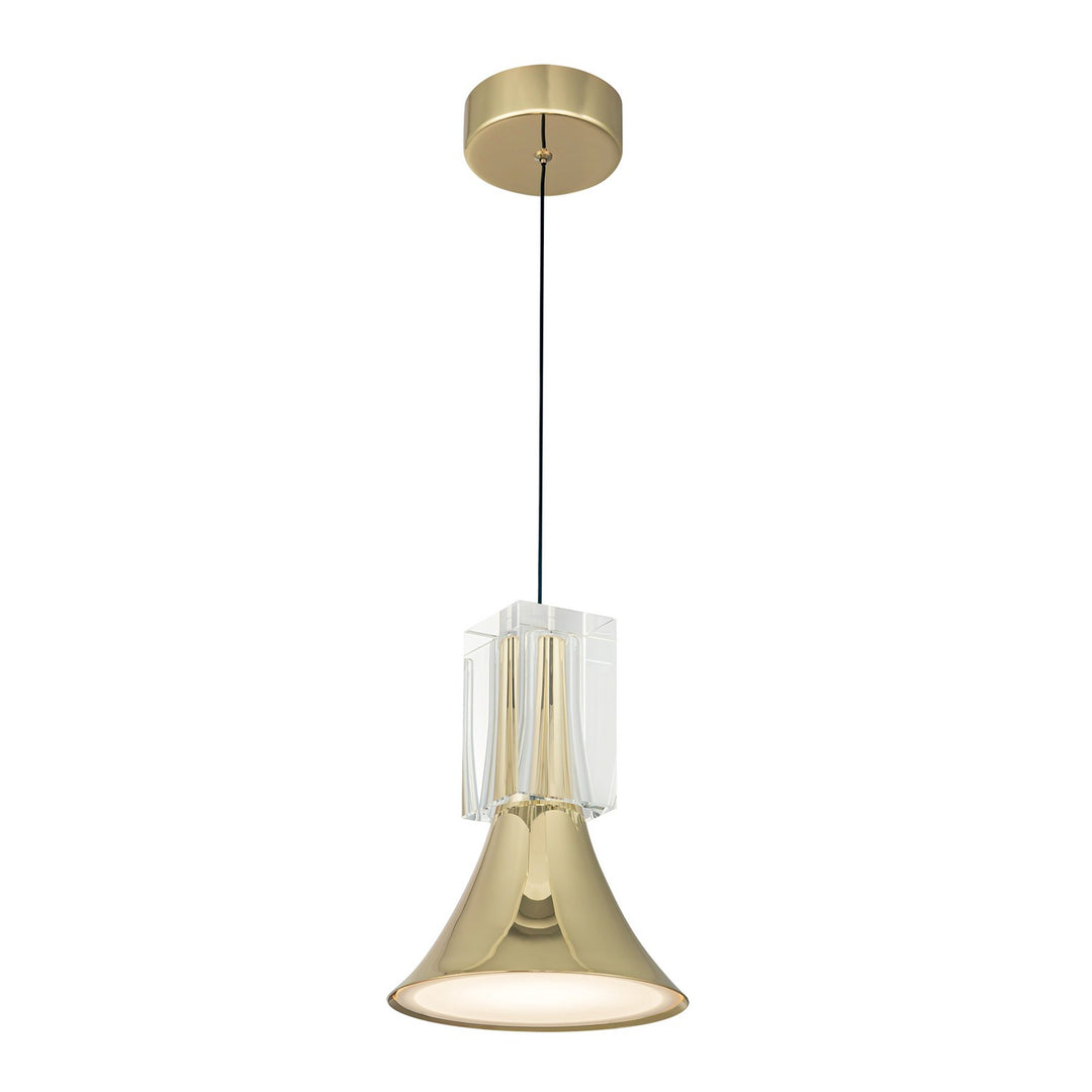 Kuzco Canada - PD94108-MRB/CC-UNV - LED Pendant - Floe - Metallic Brass/Clear Crystal