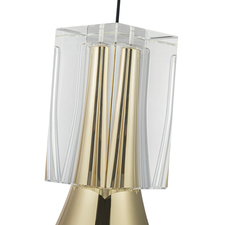 Kuzco Canada - PD94108-MRB/CC-UNV - LED Pendant - Floe - Metallic Brass/Clear Crystal