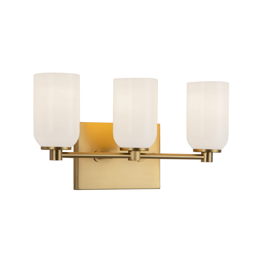 Kuzco Canada - VL57718-BG/GO - Three Light Vanity - Nola - Brushed Gold/Glossy Opal Glass