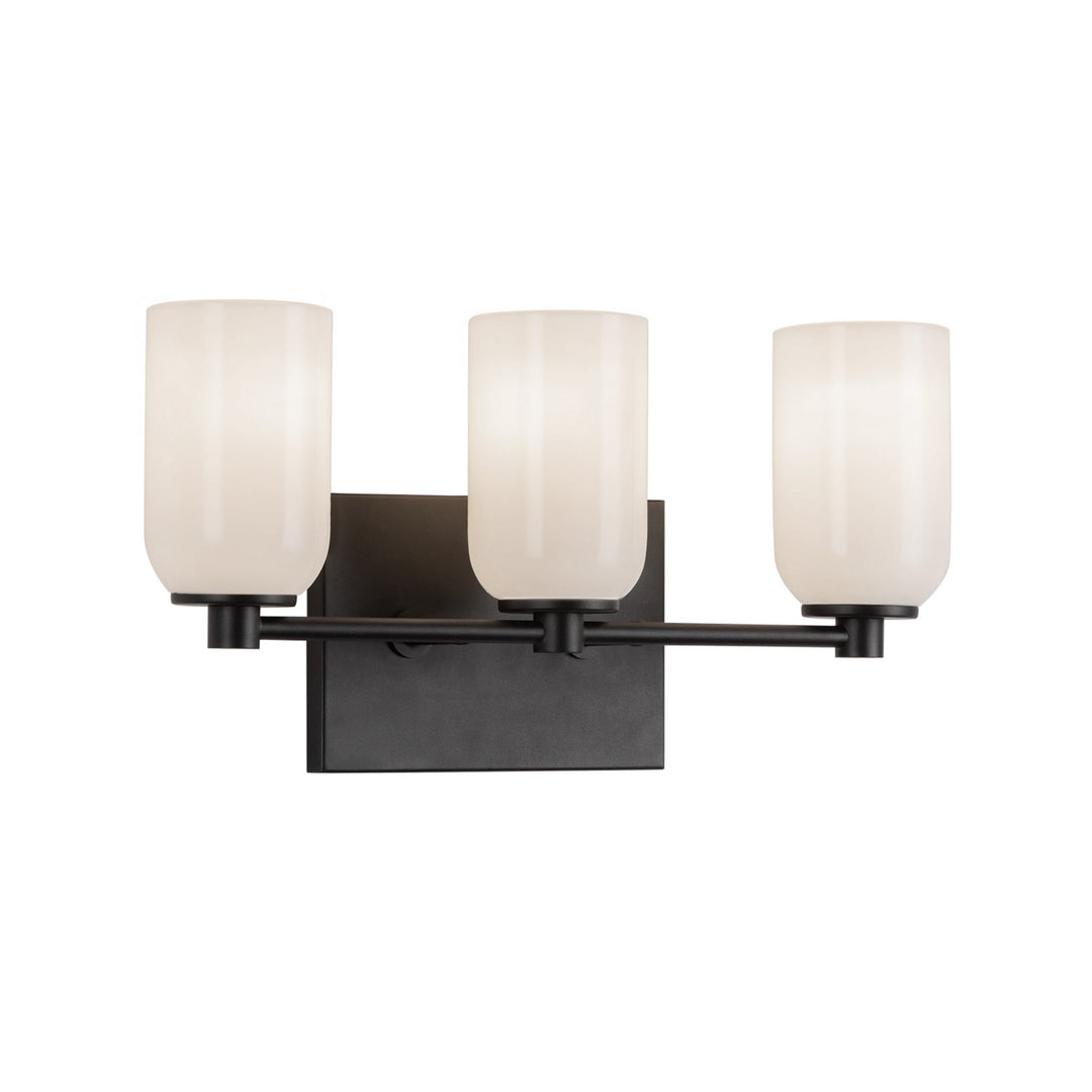 Kuzco Canada - VL57718-BK/GO - Three Light Vanity - Nola - Black/Glossy Opal Glass