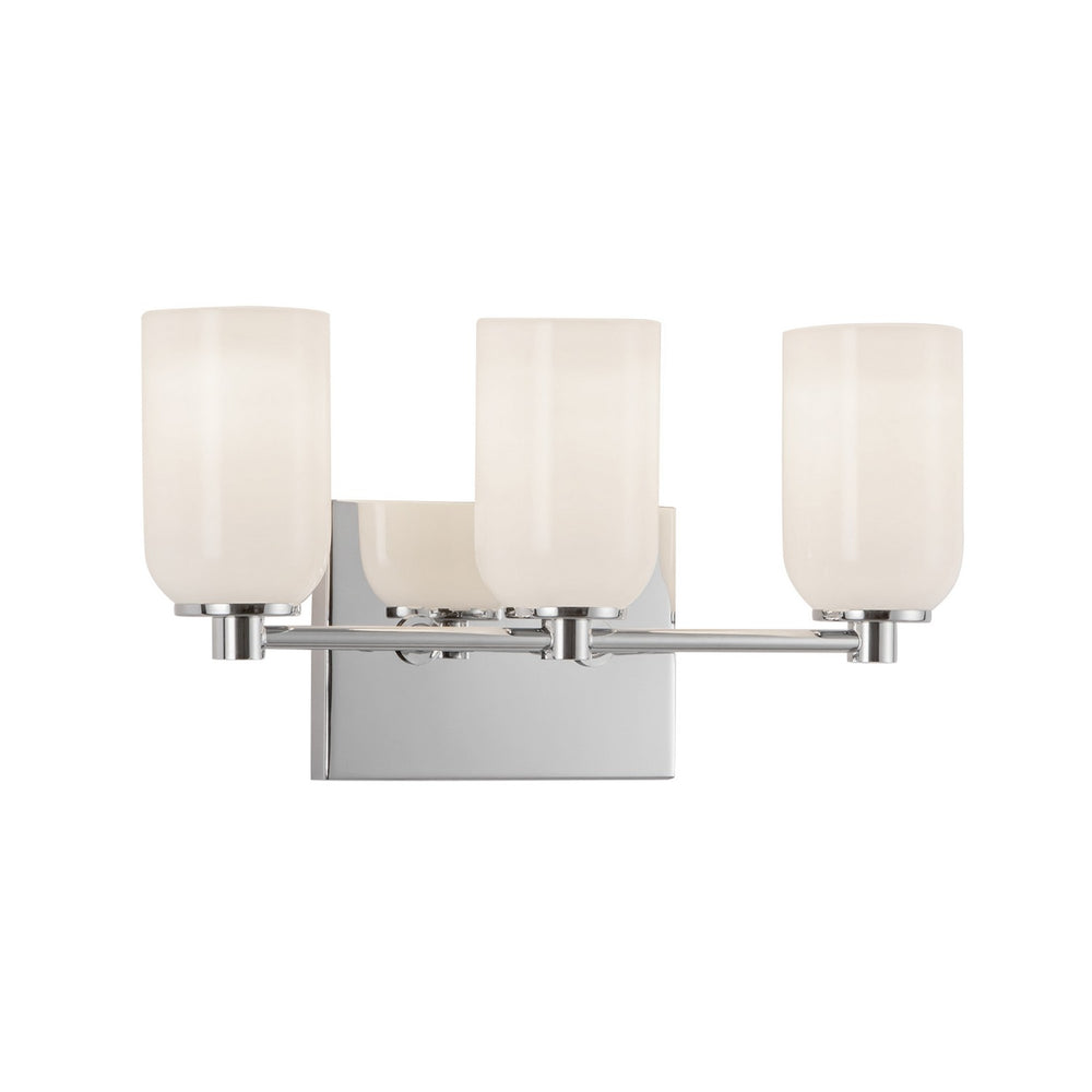 Kuzco Canada - VL57718-CH/GO - Three Light Vanity - Nola - Chrome/Glossy Opal Glass