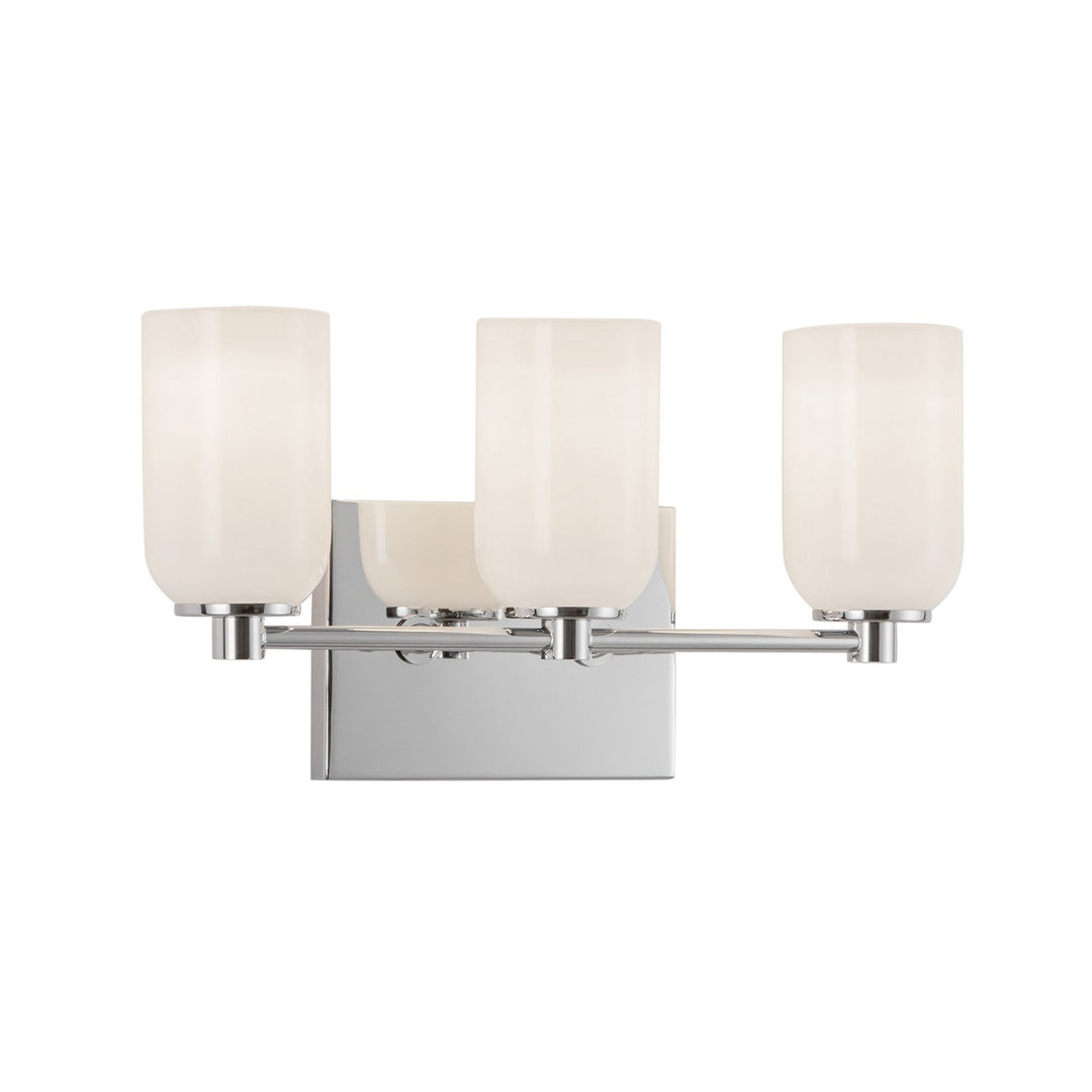 Kuzco Canada - VL57718-CH/GO - Three Light Vanity - Nola - Chrome/Glossy Opal Glass