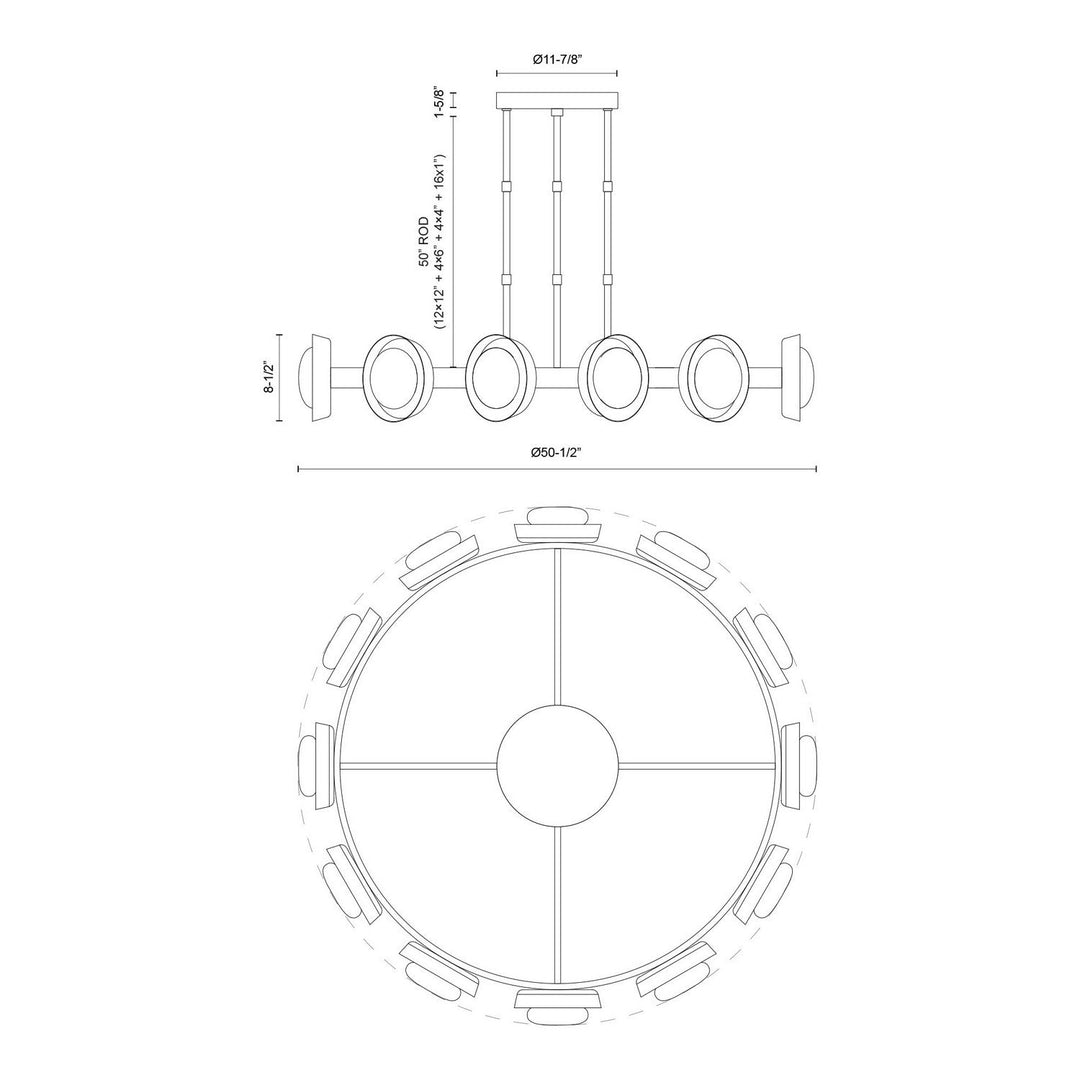 Alora Canada - CH320050UB-UNV - LED Chandelier - Alonso - Urban Bronze