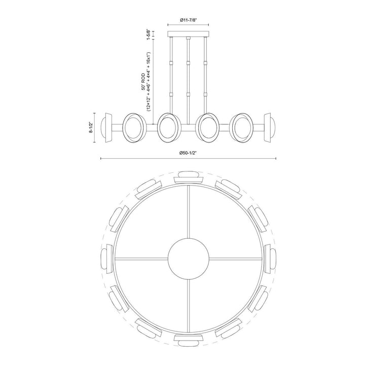 Alora Canada - CH320050UB-UNV - LED Chandelier - Alonso - Urban Bronze