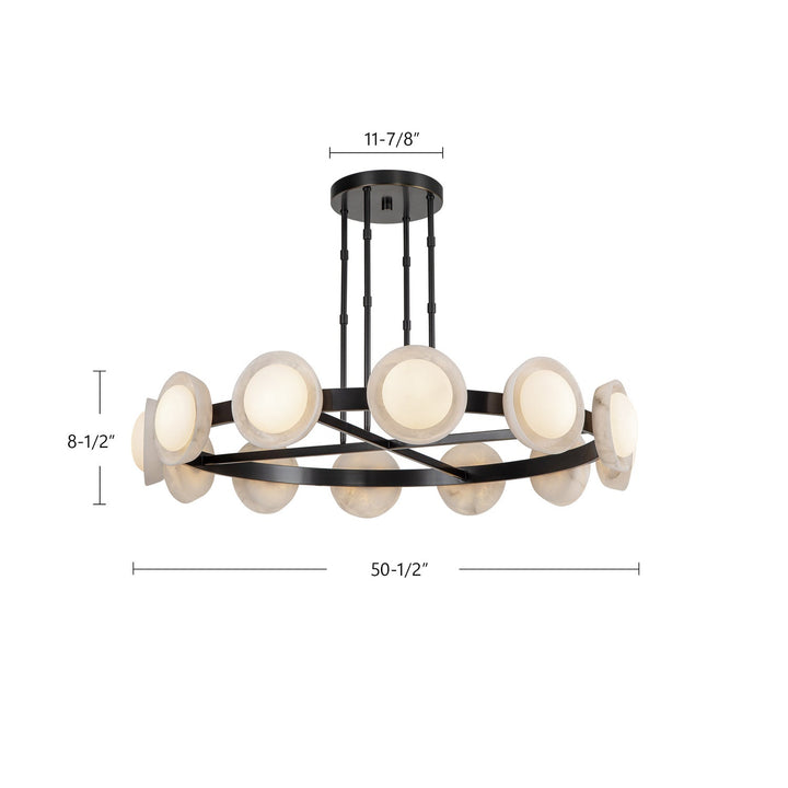 Alora Canada - CH320050VB-UNV - LED Chandelier - Alonso - Vintage Brass