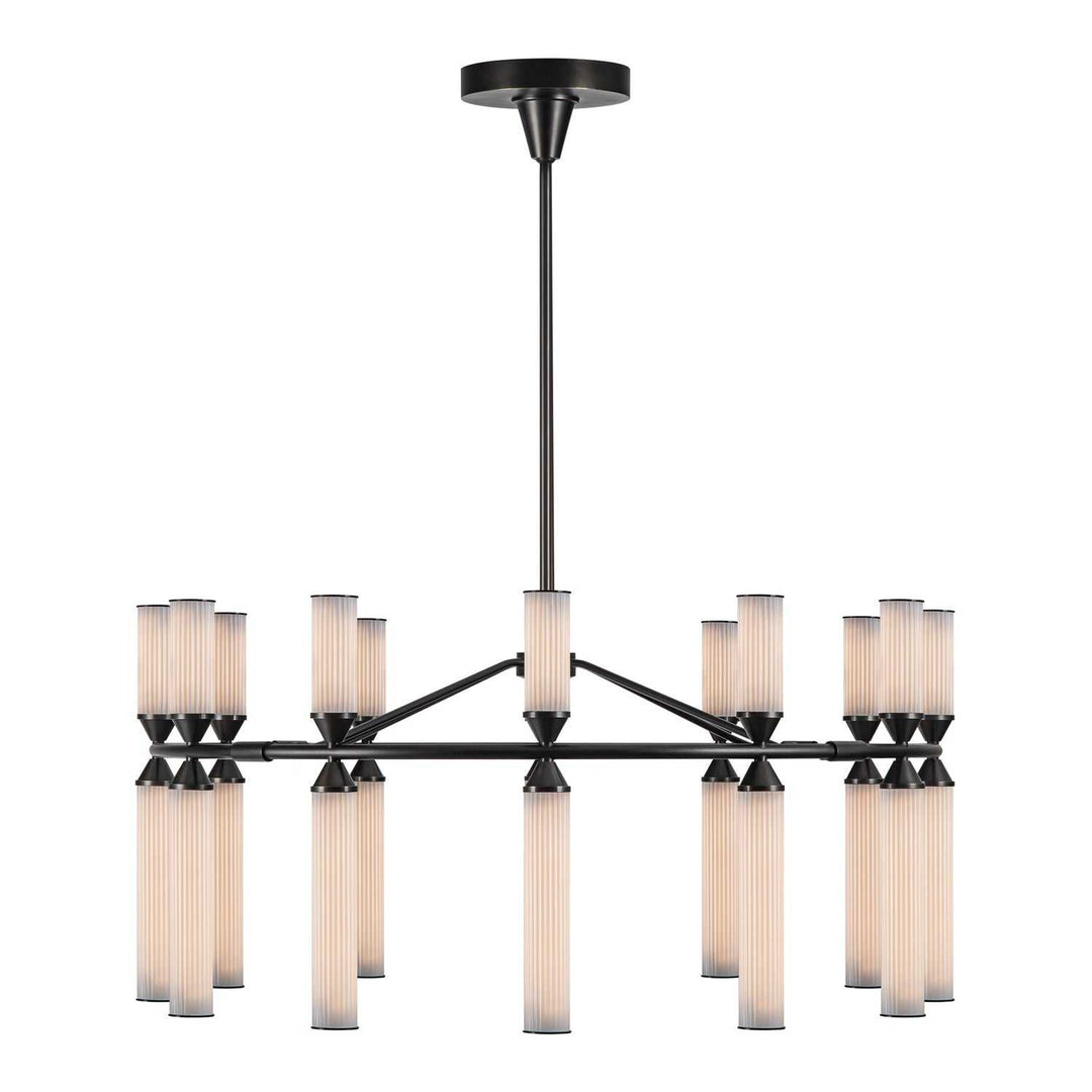Alora Canada - CH348038UBFR-UNV - LED Chandelier - Edwin - Urban Bronze/Frosted Ribbed Glass
