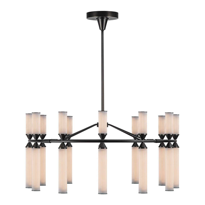 Alora Canada - CH348038UBFR-UNV - LED Chandelier - Edwin - Urban Bronze/Frosted Ribbed Glass