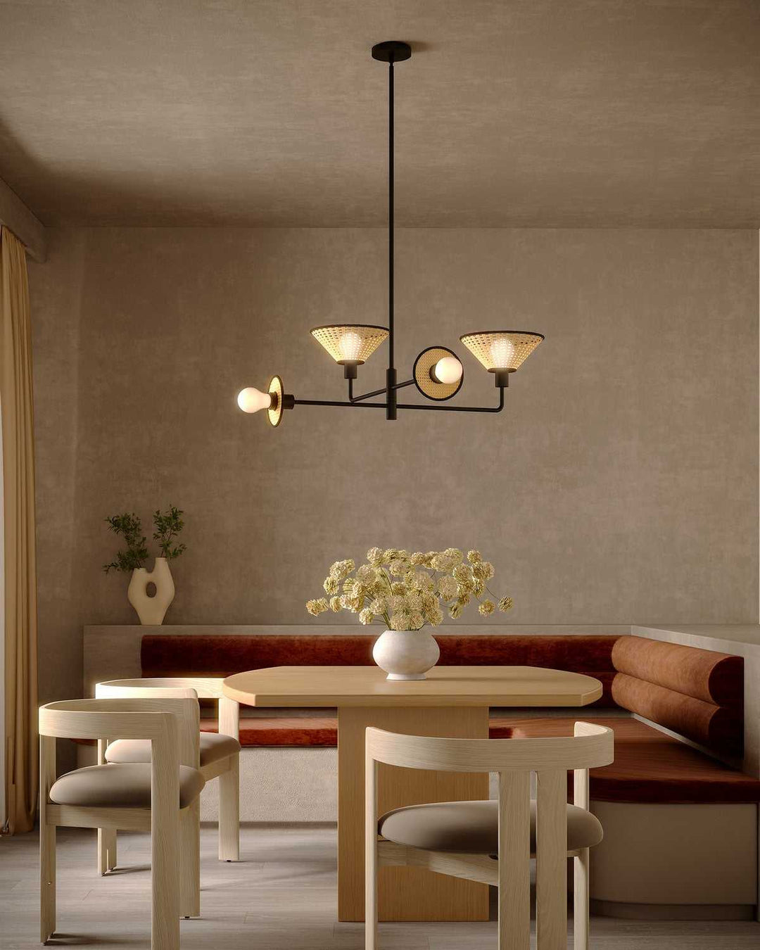 Alora Canada - CH432438MB - Four Light Chandelier - Piper - Matte Black