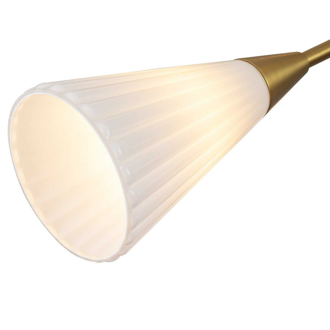 Alora Canada - CH462039BGGR - 12 Light Chandelier - Cosmo - Brushed Gold/Glossy Ribbed Opal Glass