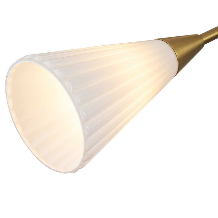 Alora Canada - CH462039BGGR - 12 Light Chandelier - Cosmo - Brushed Gold/Glossy Ribbed Opal Glass
