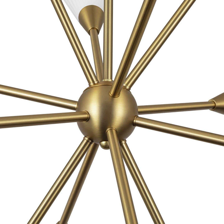 Alora Canada - CH462039BGGR - 12 Light Chandelier - Cosmo - Brushed Gold/Glossy Ribbed Opal Glass