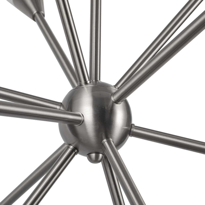 Alora Canada - CH462039BNGR - 12 Light Chandelier - Cosmo - Brushed Nickel/Glossy Ribbed Opal Glass