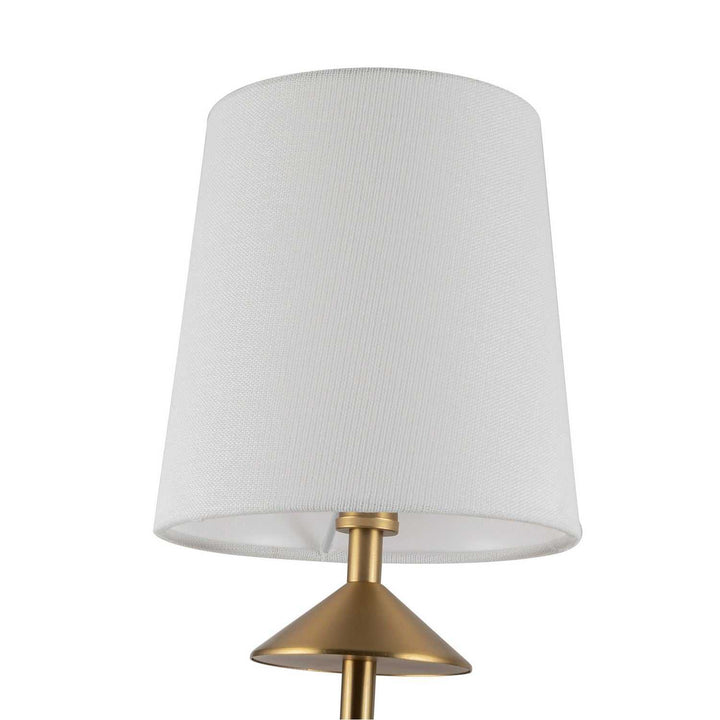 Alora Canada - CH497445BGWL - Four Light Chandelier - Bridgette - Brushed Gold/White Linen