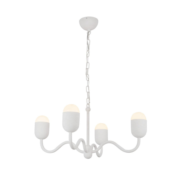 Alora Canada - CH558427AWOP - Four Light Chandelier - Effie - Antique White/Opal Glass