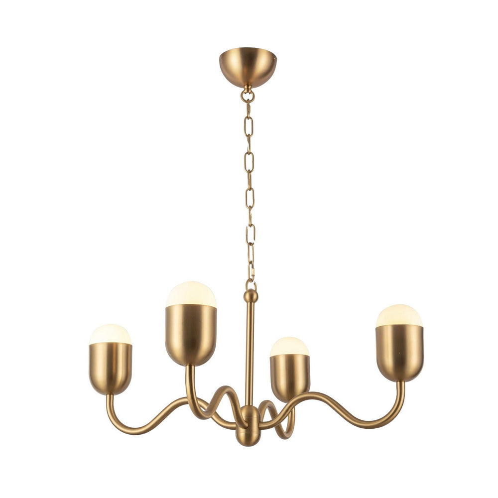 Alora Canada - CH558427BGOP - Four Light Chandelier - Effie - Brushed Gold/Opal Glass