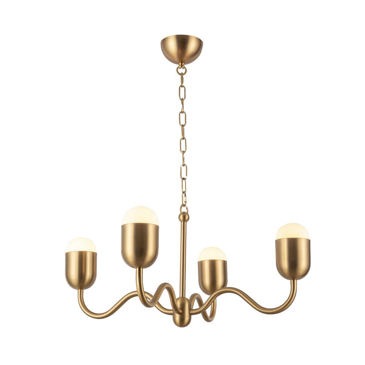 Alora Canada - CH558427BGOP - Four Light Chandelier - Effie - Brushed Gold/Opal Glass