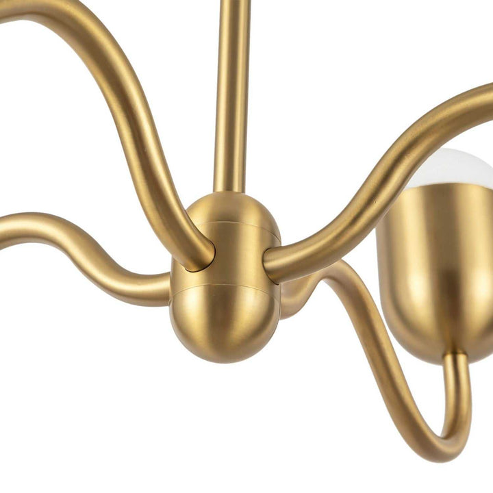 Alora Canada - CH558427BGOP - Four Light Chandelier - Effie - Brushed Gold/Opal Glass