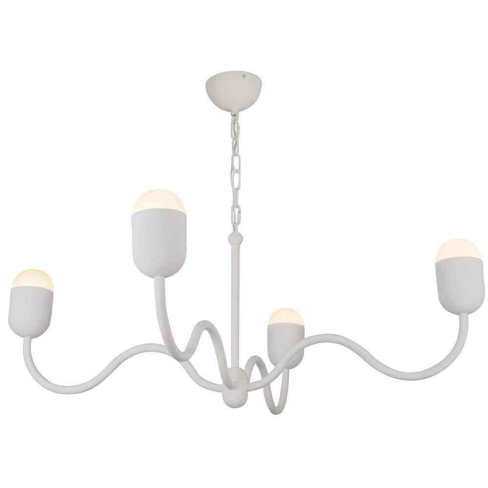 Alora Canada - CH558439AWOP - Four Light Chandelier - Effie - Antique White/Opal Glass