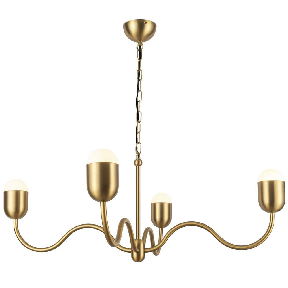 Alora Canada - CH558439BGOP - Four Light Chandelier - Effie - Brushed Gold/Opal Glass