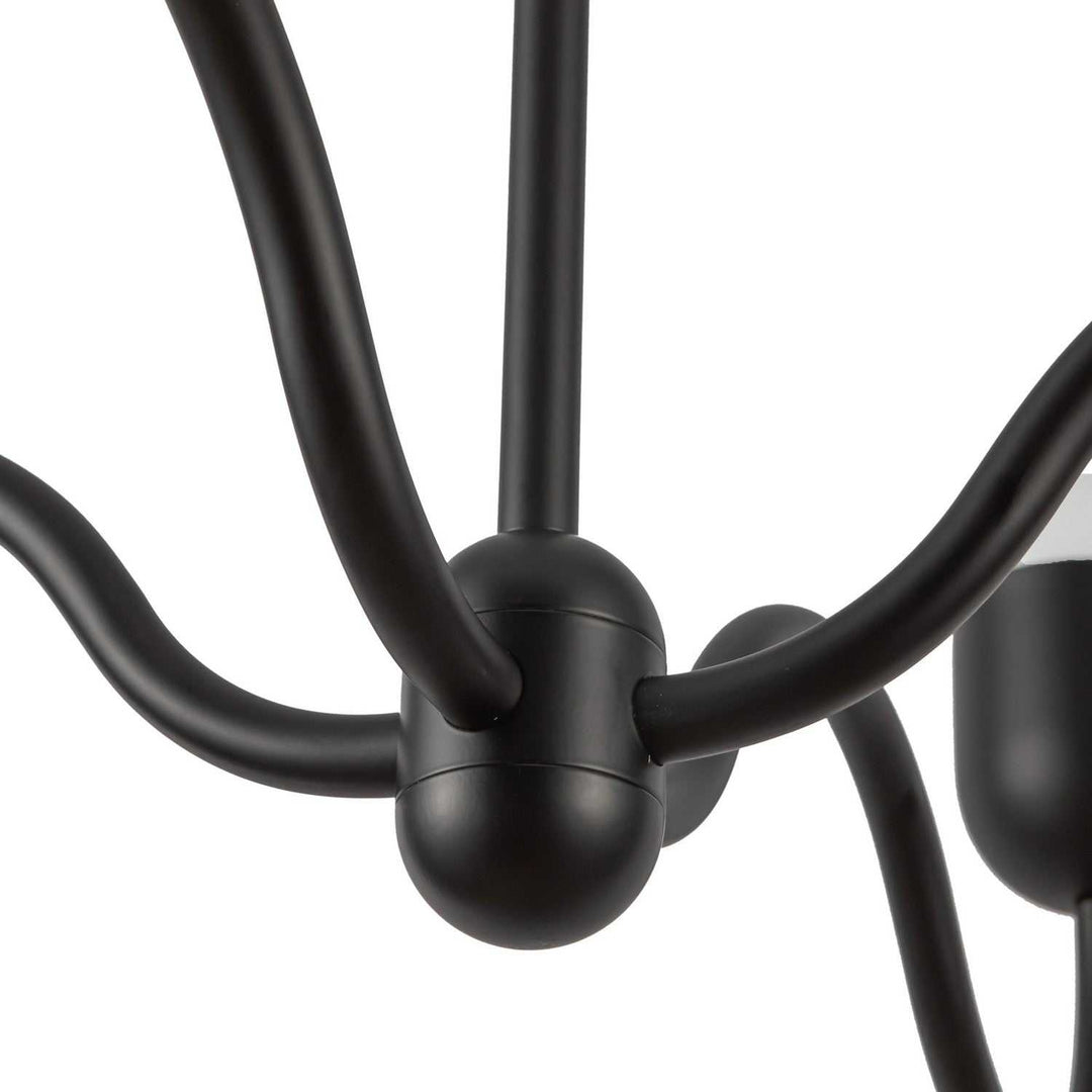 Alora Canada - CH558439MBOP - Four Light Chandelier - Effie - Matte Black/Opal Glass