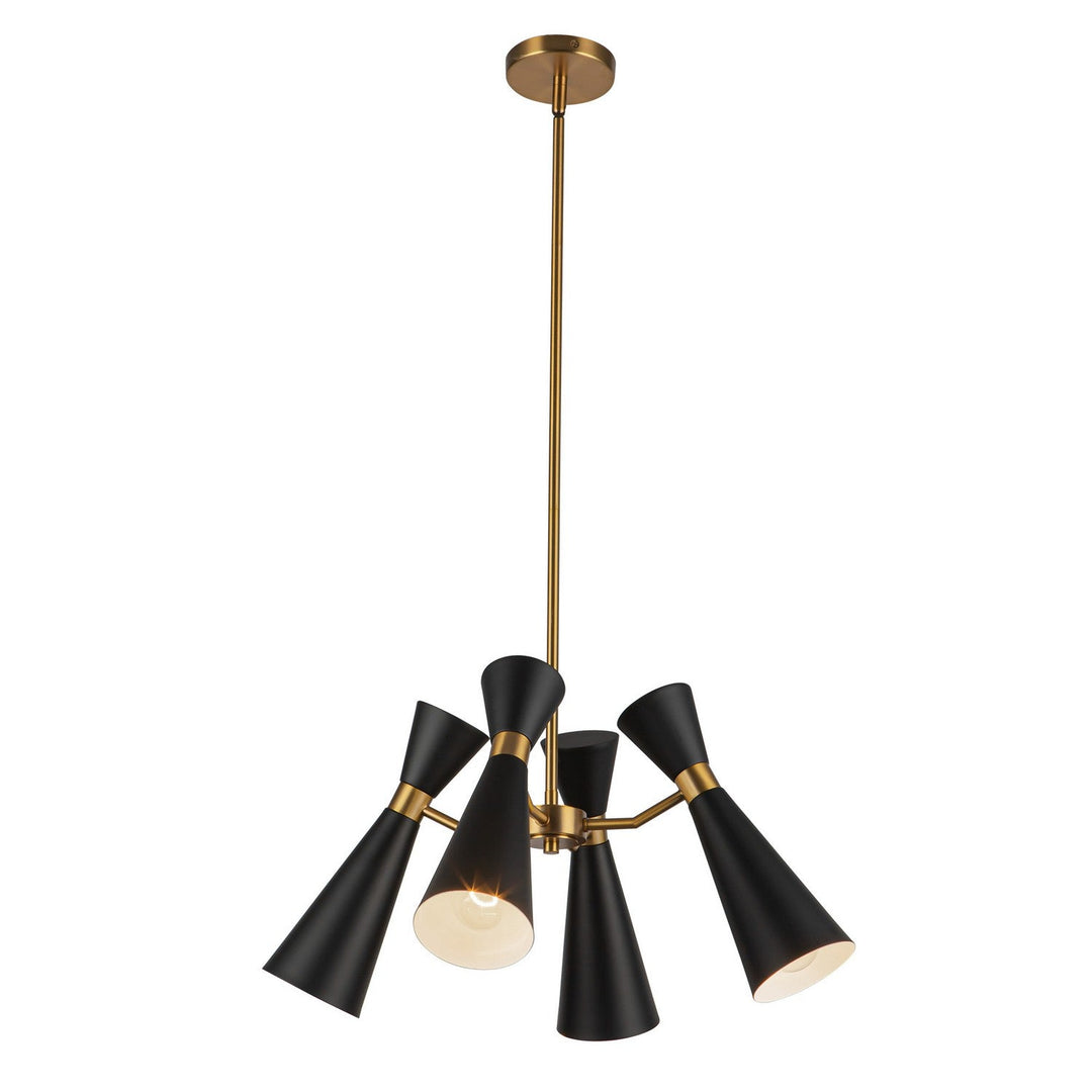 Alora Canada - CH574424MBAG - Four Light Chandelier - Blake - Matte Black/Aged Gold