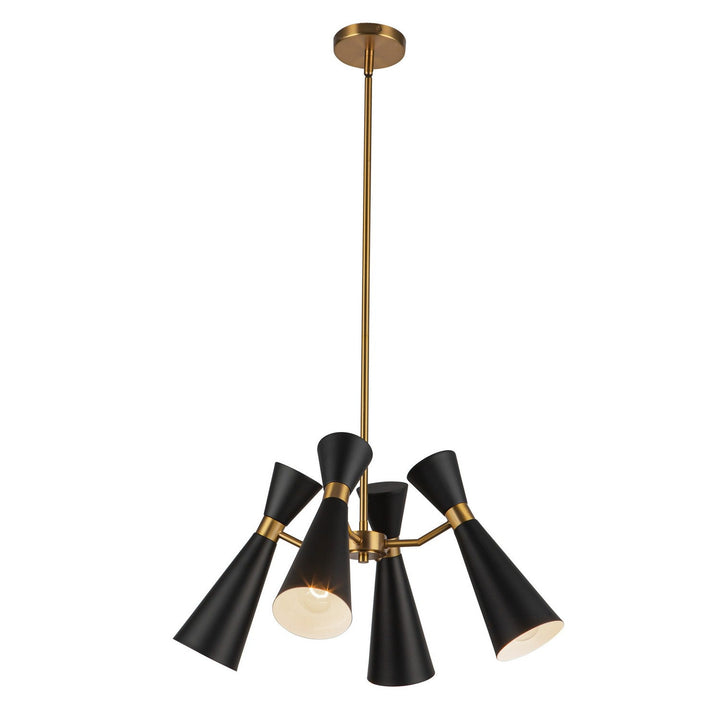 Alora Canada - CH574424MBAG - Four Light Chandelier - Blake - Matte Black/Aged Gold