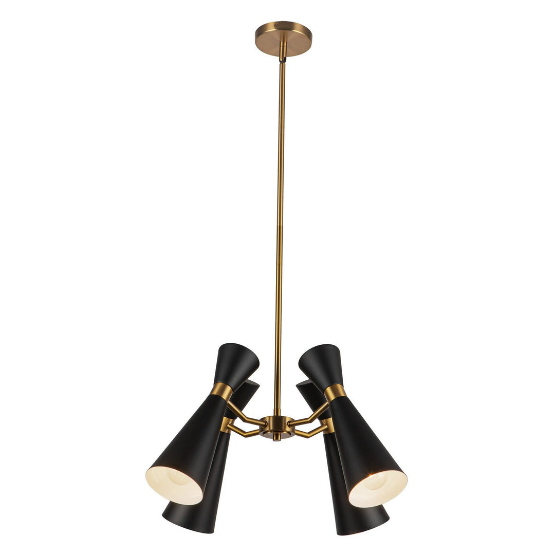 Alora Canada - CH574424MBAG - Four Light Chandelier - Blake - Matte Black/Aged Gold