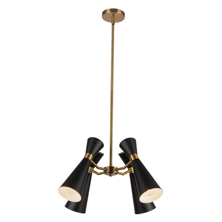 Alora Canada - CH574424MBAG - Four Light Chandelier - Blake - Matte Black/Aged Gold