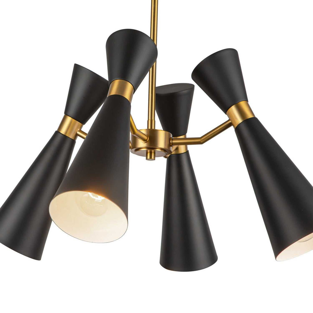 Alora Canada - CH574424MBAG - Four Light Chandelier - Blake - Matte Black/Aged Gold