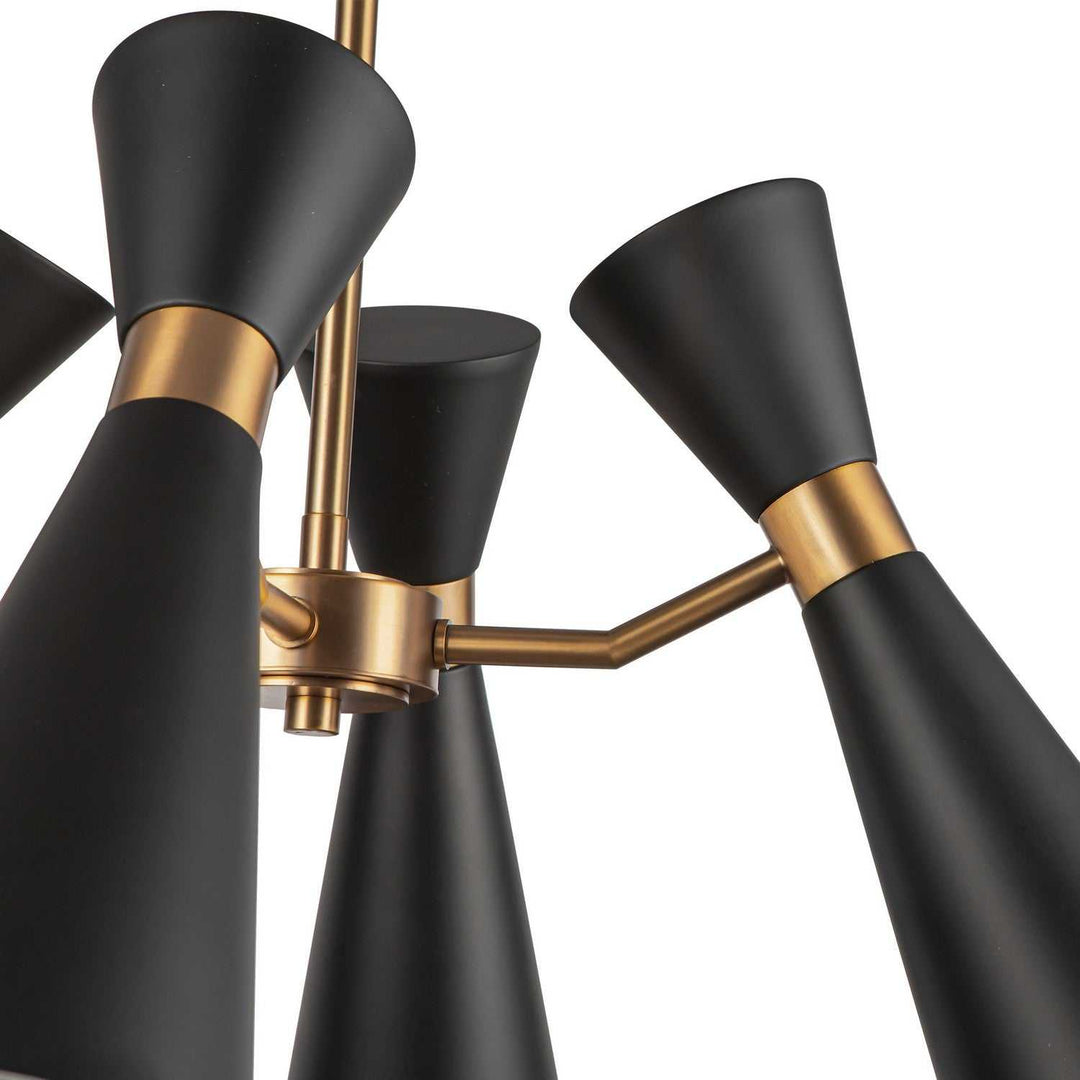 Alora Canada - CH574424MBAG - Four Light Chandelier - Blake - Matte Black/Aged Gold
