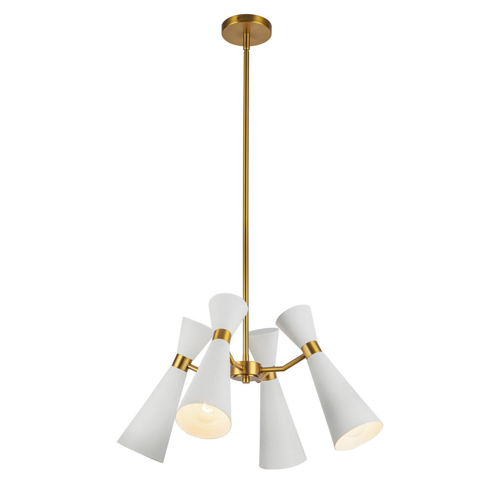 Alora Canada - CH574424WHAG - Four Light Chandelier - Blake - White/Aged Gold