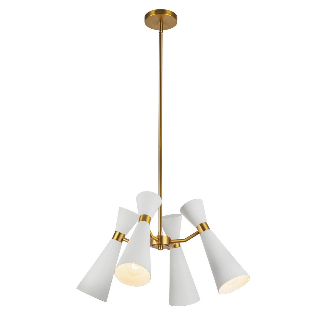 Alora Canada - CH574424WHAG - Four Light Chandelier - Blake - White/Aged Gold