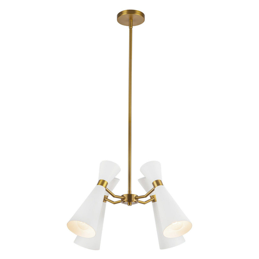 Alora Canada - CH574424WHAG - Four Light Chandelier - Blake - White/Aged Gold