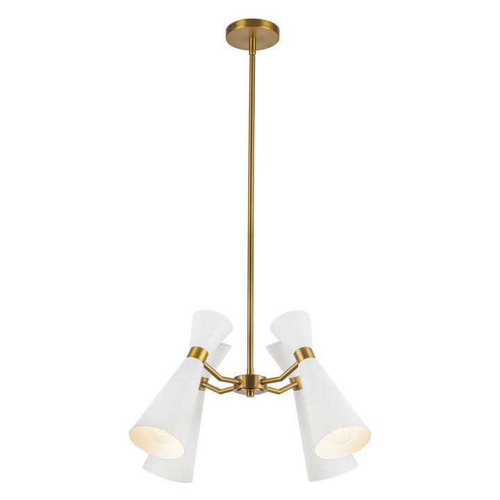 Alora Canada - CH574424WHAG - Four Light Chandelier - Blake - White/Aged Gold