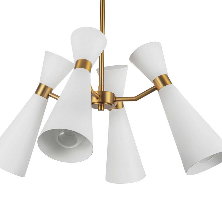 Alora Canada - CH574424WHAG - Four Light Chandelier - Blake - White/Aged Gold