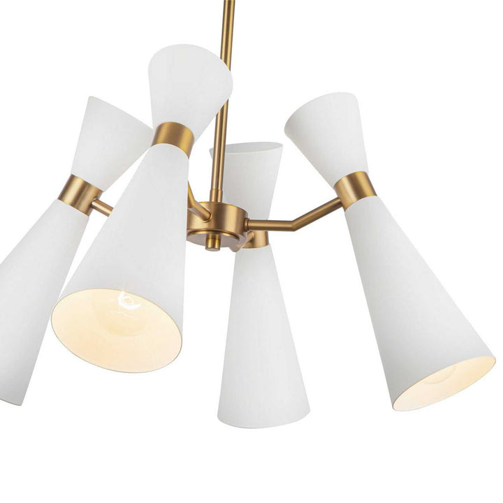 Alora Canada - CH574424WHAG - Four Light Chandelier - Blake - White/Aged Gold