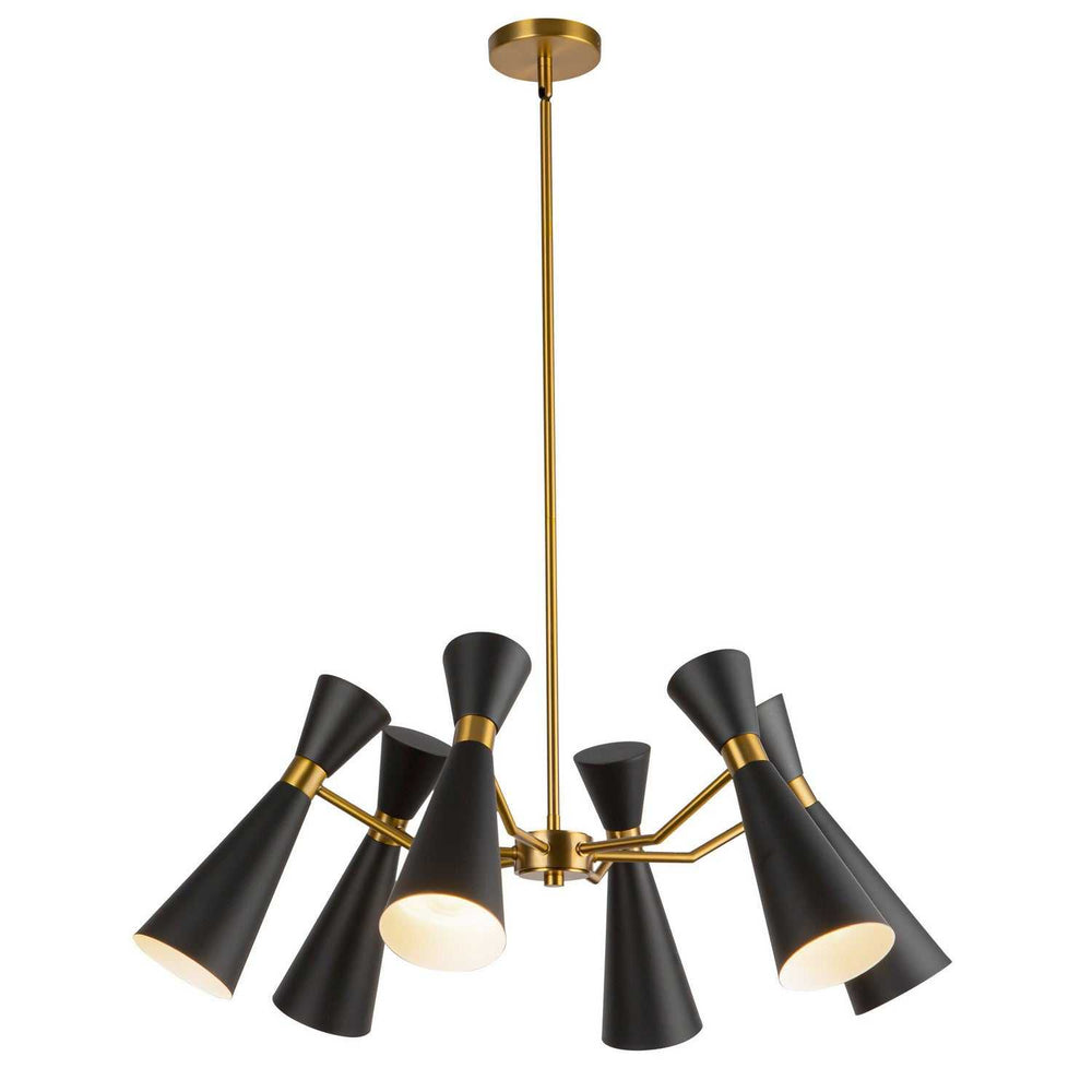 Alora Canada - CH574632MBAG - Six Light Chandelier - Blake - Matte Black/Aged Gold