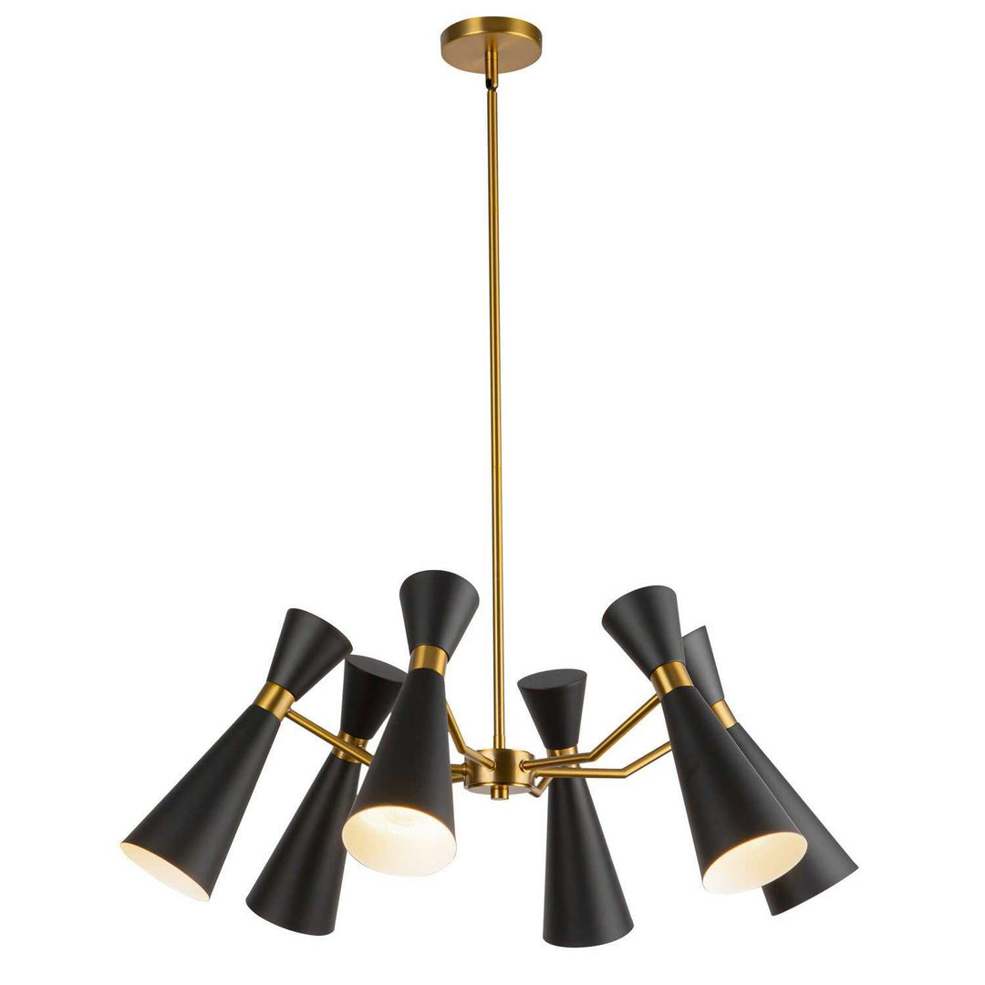 Alora Canada - CH574632MBAG - Six Light Chandelier - Blake - Matte Black/Aged Gold