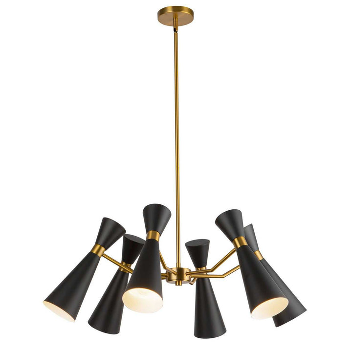 Alora Canada - CH574632MBAG - Six Light Chandelier - Blake - Matte Black/Aged Gold