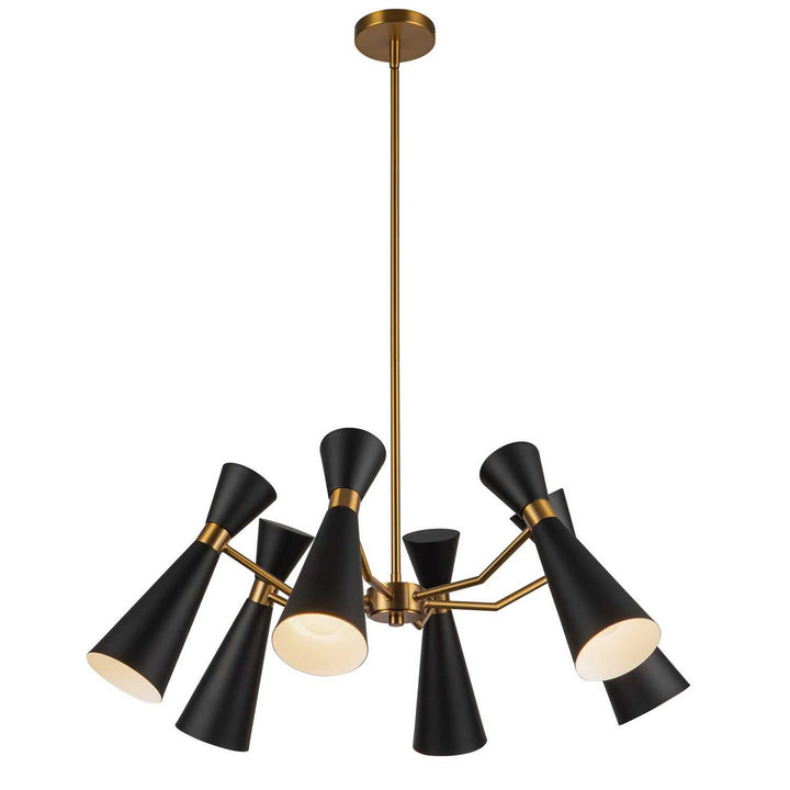 Alora Canada - CH574632MBAG - Six Light Chandelier - Blake - Matte Black/Aged Gold