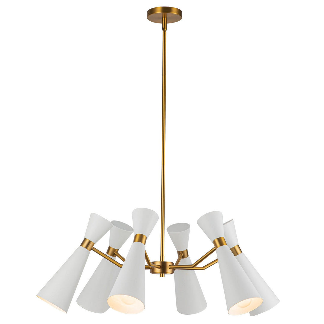 Alora Canada - CH574632WHAG - Six Light Chandelier - Blake - White/Aged Gold