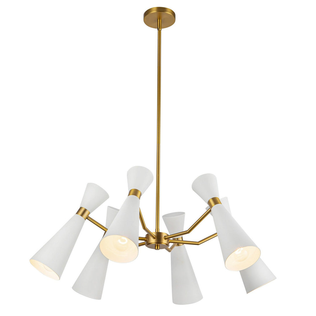 Alora Canada - CH574632WHAG - Six Light Chandelier - Blake - White/Aged Gold