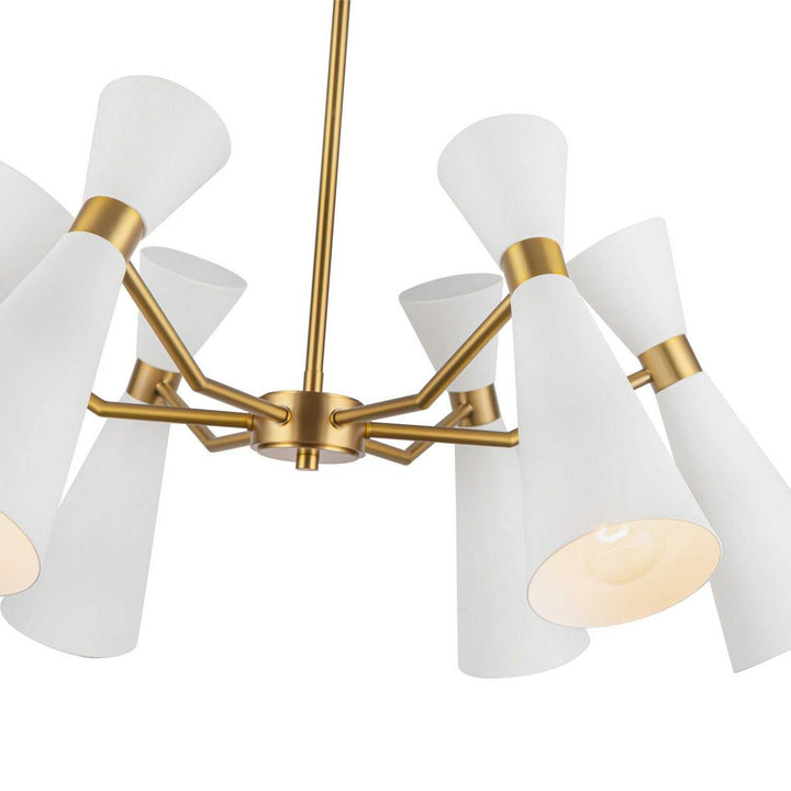 Alora Canada - CH574632WHAG - Six Light Chandelier - Blake - White/Aged Gold